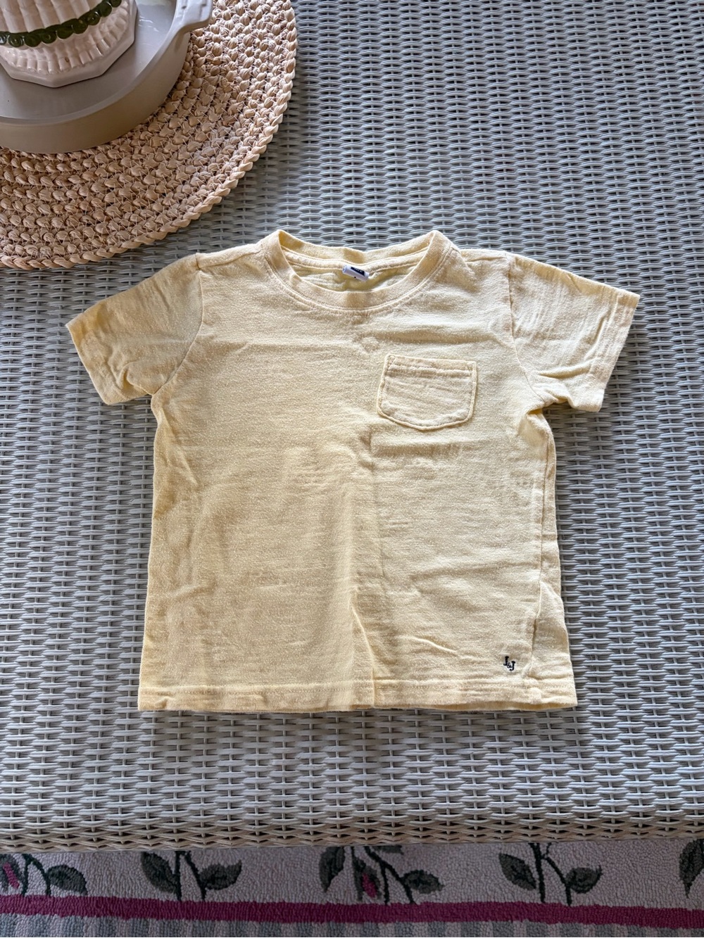 Janie and Jack Pale Yellow Short Sleeve Pocket Tee
